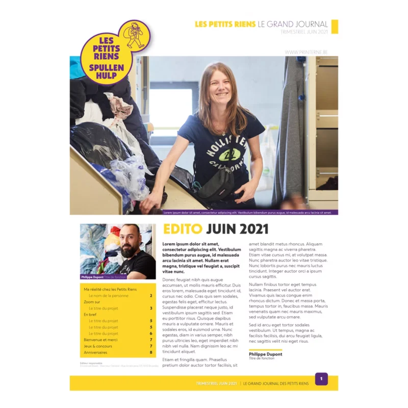 Journal interne périodique pour Les Petits Riens