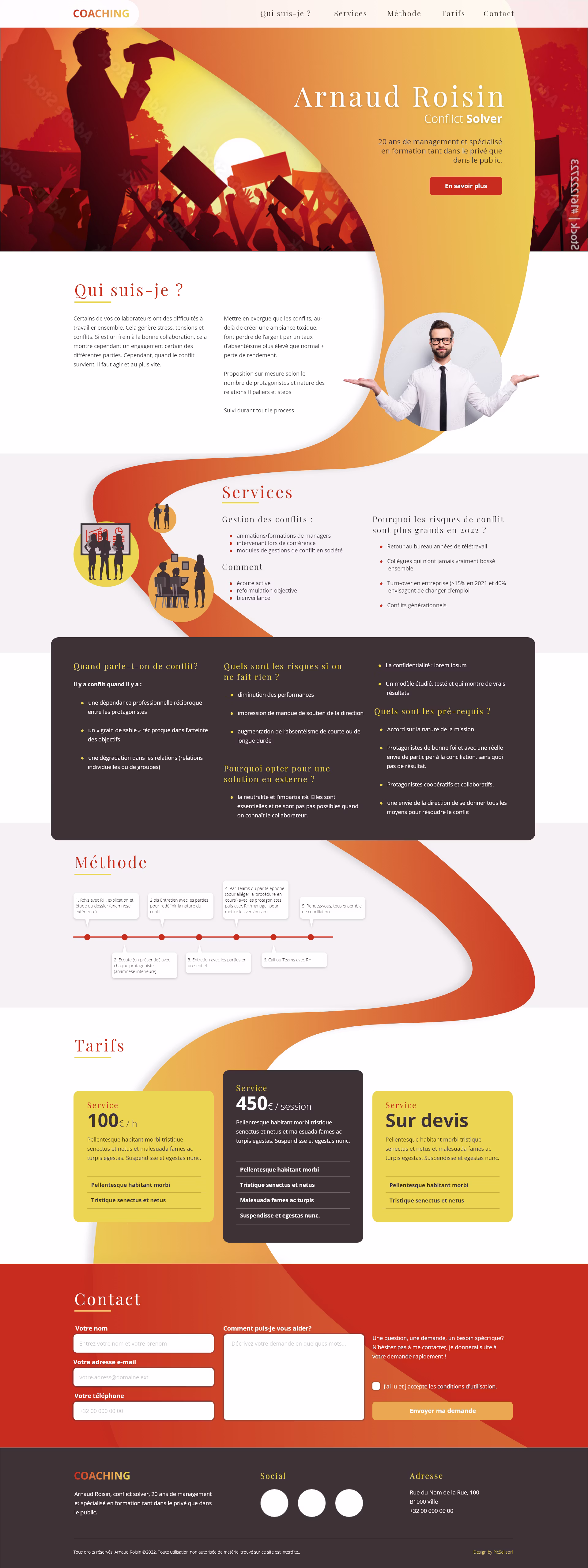 Site onepage consultance en gestion de conflit