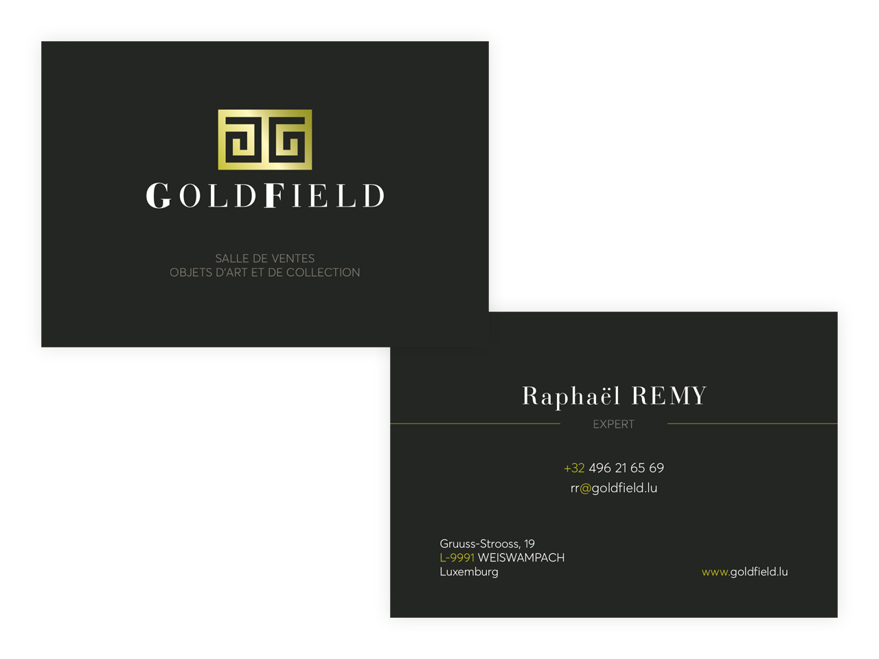 GoldField Auction - Carte de visite