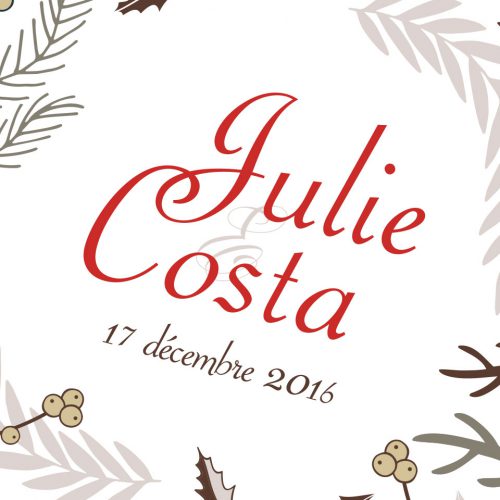 Faire-part de mariage – Julie & Costa