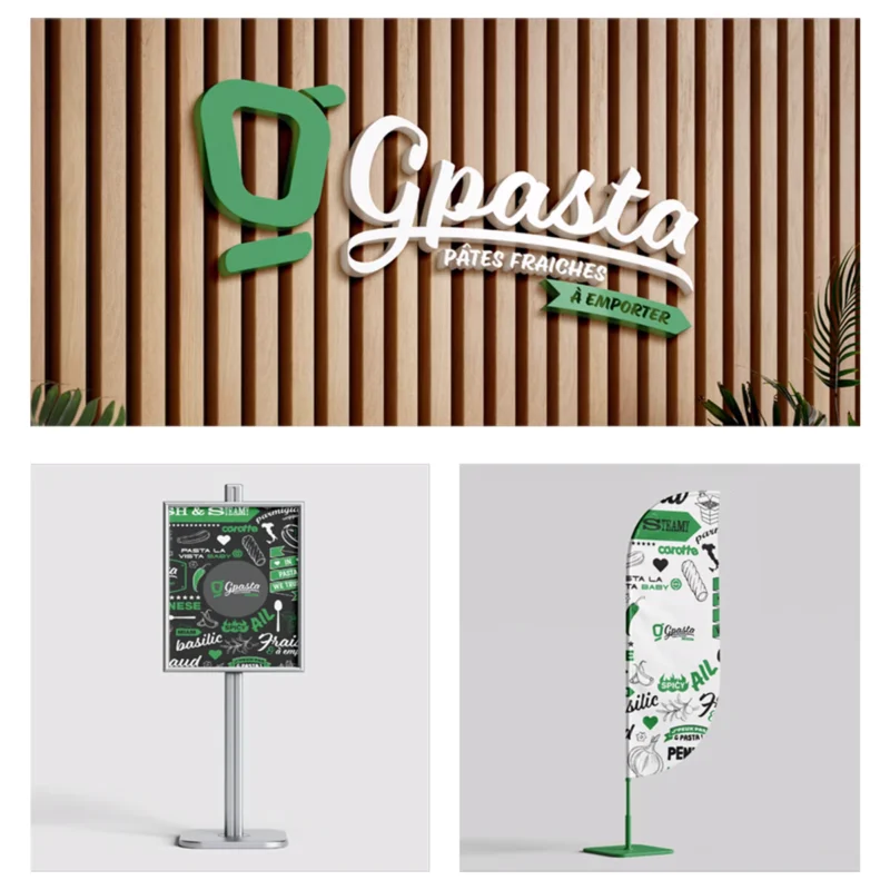 Branding pour GPasta, concept food urbain