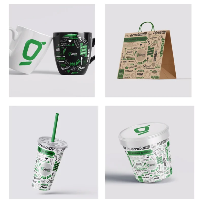 Branding pour GPasta, concept food urbain