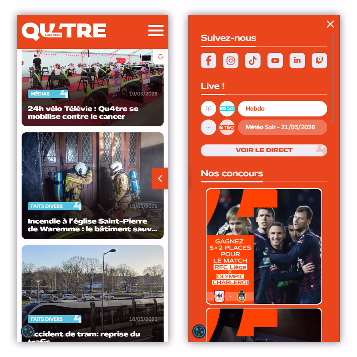 Refonte du site de Qu4tre Liège Média