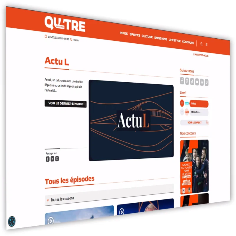 Refonte du site de Qu4tre Liège Média
