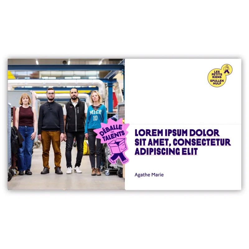 Template powerpoint pour Les Petits Riens