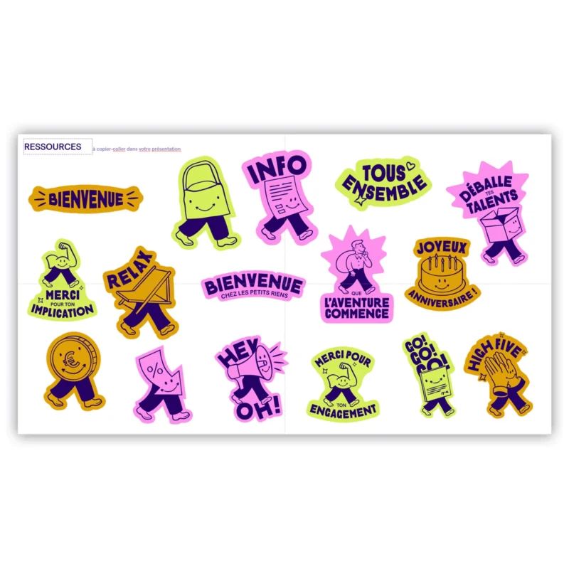 Template powerpoint pour Les Petits Riens