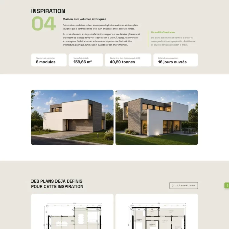Branding & site web pour une entreprise de construction de maisons modulaires