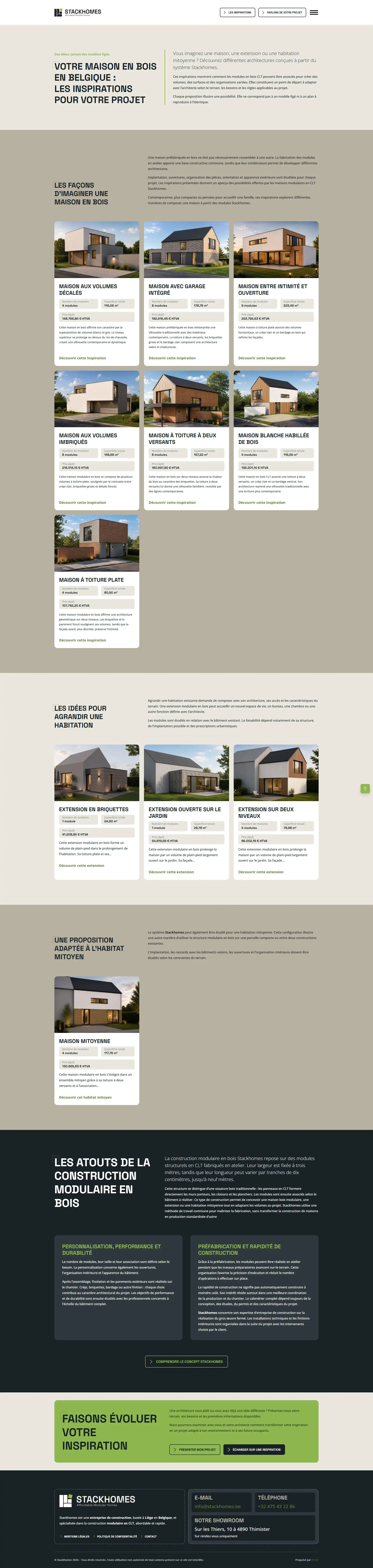 Branding & site web pour une entreprise de construction de maisons modulaires