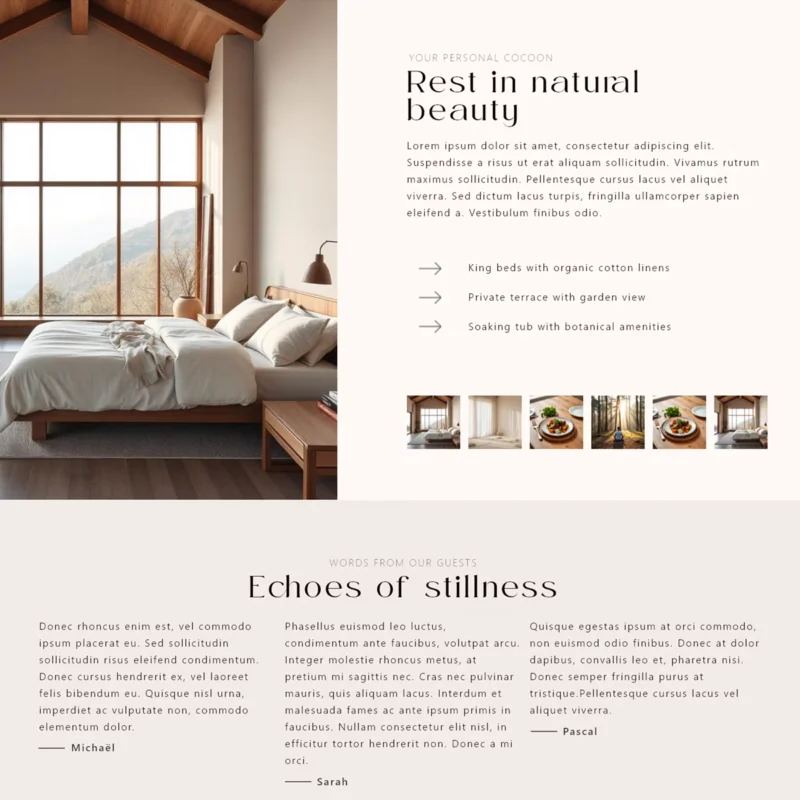 Site pour un organisateur de séjour yoga & relaxation haut de gamme