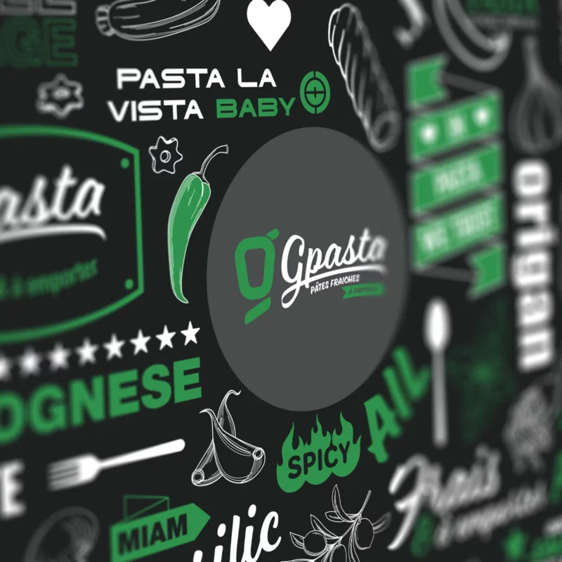 Création d&rsquo;un branding pour GPasta, concept food urbain
