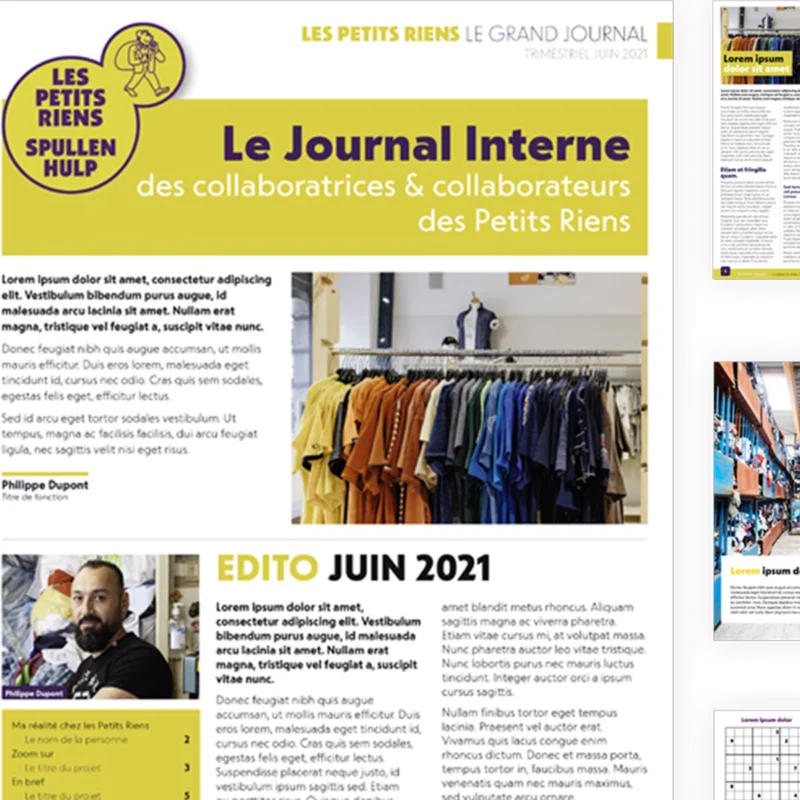 Layout of an association internal newsletter