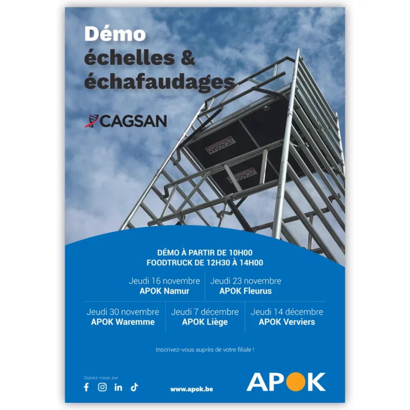 Support marketing pour un distributeur de matériau