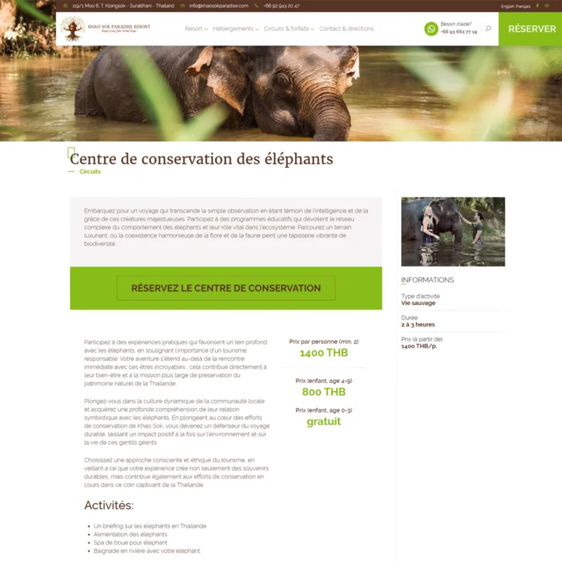 Site pour un hôtel à Khaosok, Thailande