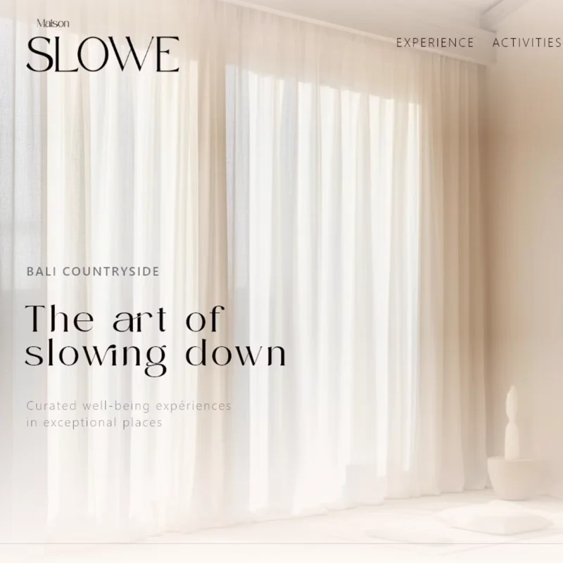 Site pour un organisateur de séjour yoga & relaxation